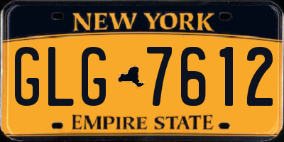 NY license plate GLG7612