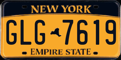 NY license plate GLG7619