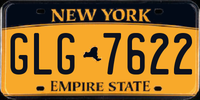 NY license plate GLG7622