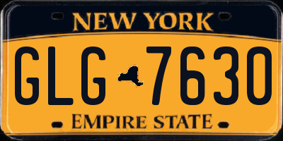 NY license plate GLG7630