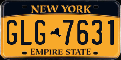 NY license plate GLG7631