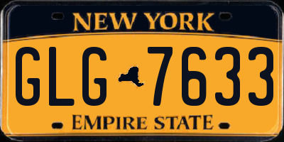 NY license plate GLG7633