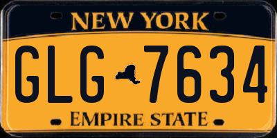 NY license plate GLG7634