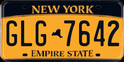 NY license plate GLG7642