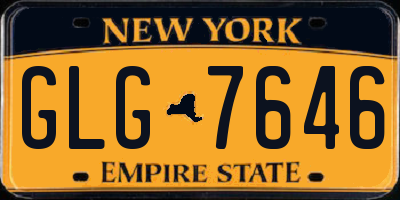 NY license plate GLG7646