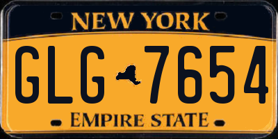 NY license plate GLG7654