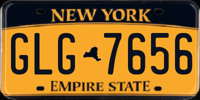 NY license plate GLG7656