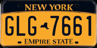 NY license plate GLG7661