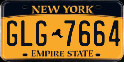 NY license plate GLG7664