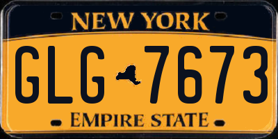 NY license plate GLG7673
