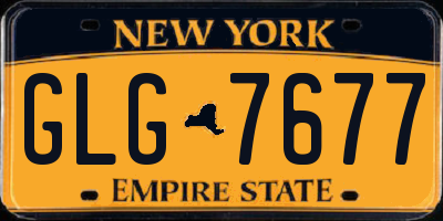 NY license plate GLG7677