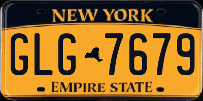 NY license plate GLG7679