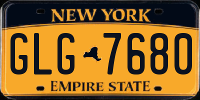 NY license plate GLG7680