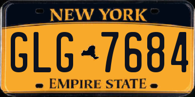NY license plate GLG7684