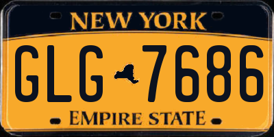 NY license plate GLG7686