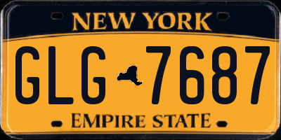 NY license plate GLG7687