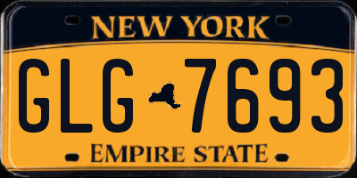 NY license plate GLG7693