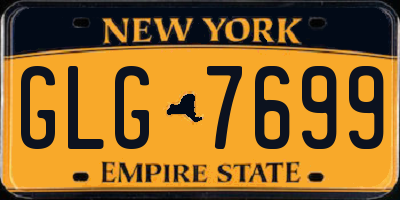 NY license plate GLG7699