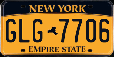 NY license plate GLG7706