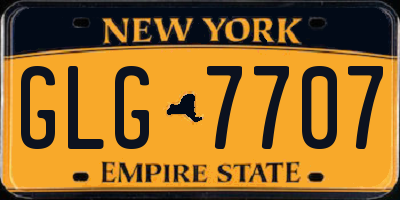 NY license plate GLG7707