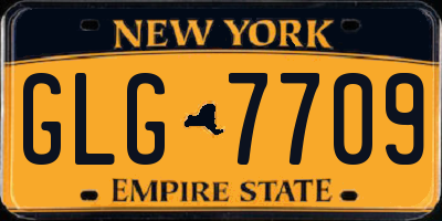 NY license plate GLG7709
