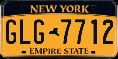 NY license plate GLG7712