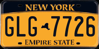 NY license plate GLG7726