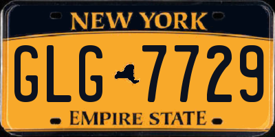 NY license plate GLG7729