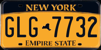 NY license plate GLG7732