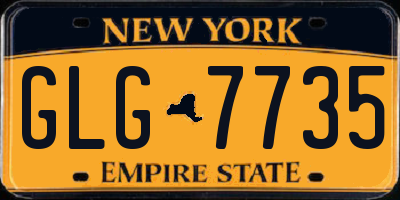 NY license plate GLG7735