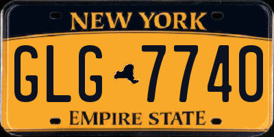 NY license plate GLG7740
