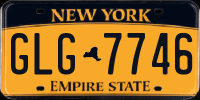 NY license plate GLG7746