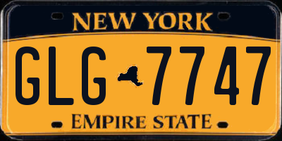 NY license plate GLG7747