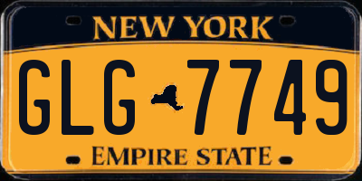 NY license plate GLG7749