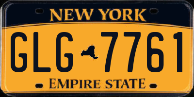 NY license plate GLG7761
