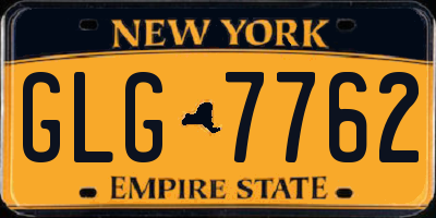 NY license plate GLG7762
