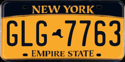 NY license plate GLG7763