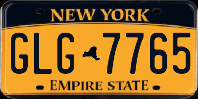 NY license plate GLG7765