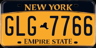 NY license plate GLG7766