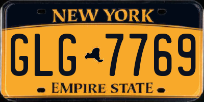 NY license plate GLG7769