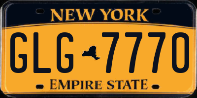 NY license plate GLG7770