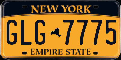 NY license plate GLG7775