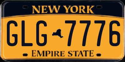 NY license plate GLG7776