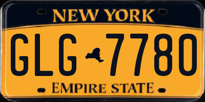NY license plate GLG7780