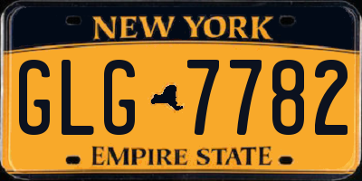 NY license plate GLG7782