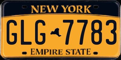 NY license plate GLG7783