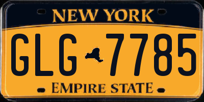 NY license plate GLG7785