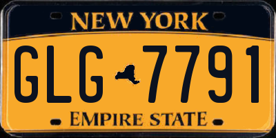 NY license plate GLG7791