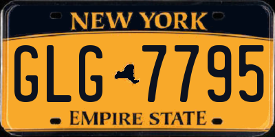 NY license plate GLG7795
