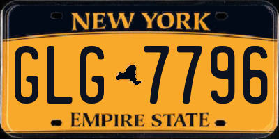 NY license plate GLG7796